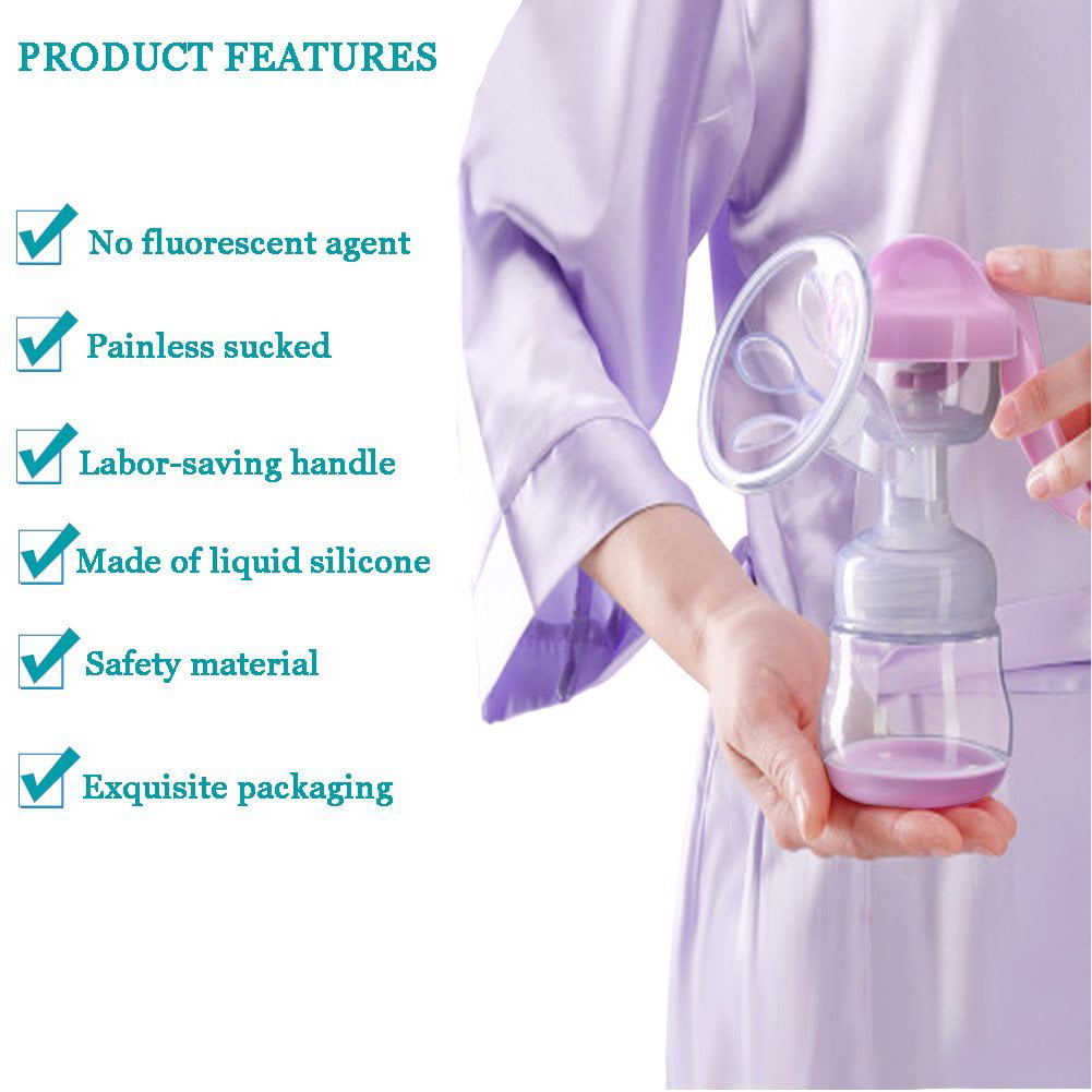 2pcs PP Manual Breast Pump Milk Collector Portable Useful Breastfeeding Leak-Proof Tool 