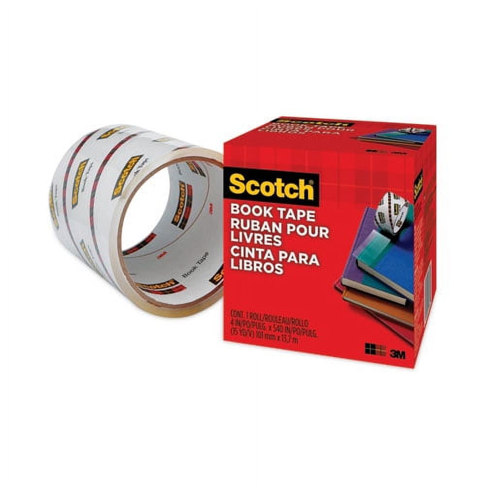 Book Tape, 3" Core, 4" X 15 Yds, Clear | Bundle of 2 Rolls