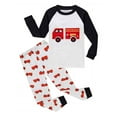 thumbnail image 2 of TSHXS Boys Size 8 Pajamas 4T Boys Pajamas Boys' Cotton Long Sleeve Top And Pants,2 Piece Pajama Set 3-4 Years Red, 2 of 3
