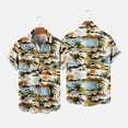 thumbnail image 2 of Men Floral Print Hawaiian Shirts Fashion Tropical Beach Shirt Big and Tall Aloha Tshirt Short Sleeve Button Up Shirts, 2 of 6