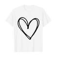 thumbnail image 1 of Plebaso T-Shirts pour Femmes à Imprimé Cœur, Col Rond, Coupe Ample, T-Shirts Décontractés à Manches Courtes, T-Shirts Graphiques pour Femmes, 1 of 4