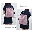 thumbnail image 6 of FORMRS Women's Travel Backpack Purse Anti-Theft Hidden Pockets Casual Shoulder Bag, Pastel Pink Marble Pattern, 6 of 7