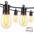 thumbnail image 1 of Cadena de luces Brightever, 18 bombillas, 18,3 m, impermeables y regulables, 1 of 7