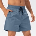 thumbnail image 2 of ZyeKqe Mens Running Shorts Gym Workout Athletic Shorts Fitted Exercise Hiking Shorts with Pocket, 2 of 5