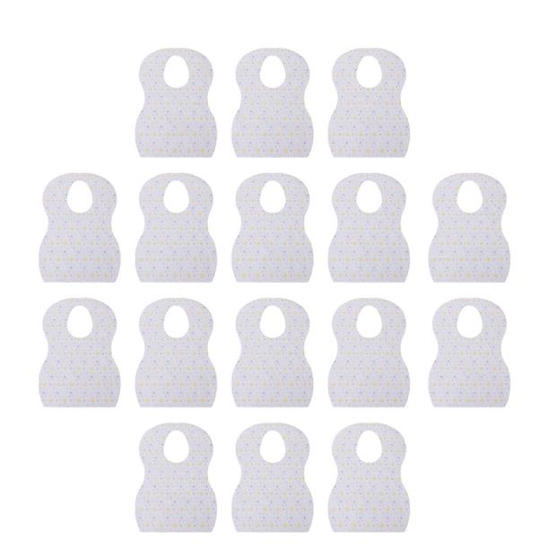 BRIGHTFUFU 20Pcs Babero portátil para bebé Toalla desechable para comer Saliva Delantal impermeable para baberos recién nacidos (Patrón de estrella)