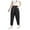 #462-Black, variant on Roncen Women's Solid High-Waisted Casual Pants - Relaxed Fit with Elastic Cuff Trousers, Drawstring & Elastic Waist, Pockets for Fashionable & Leisure Style