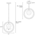 thumbnail image 7 of Kira Home Lucia 15" Modern Ring Pendant Light + Seeded Glass Orb/Globe, Adjustable Height, Brushed Nickel Finish, 7 of 7