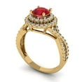 thumbnail image 2 of Clara Pucci 14K Yellow Gold 1.31ct Tourmaline Halo Ring for Women, 2 of 8