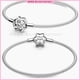 thumbnail image 4 of Pulsera Trenzada Pandora Con Forma De Corazón Para Niña,Jewelry Moments Mesh Charm Pulsera de mujer, brazalete tejido de malla chapada en oro con cierre redondo, compatible con abalorios Pandora europ, 4 of 4