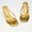 GOLD, variant on Womens Slip On Metallic Heeled Sandals Flip Flop