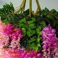 thumbnail image 5 of Ruanlalo Artificial Silk Flower Garland Vine Wisteria Leaf Hanging Wedding Party Decor Pink, 5 of 6