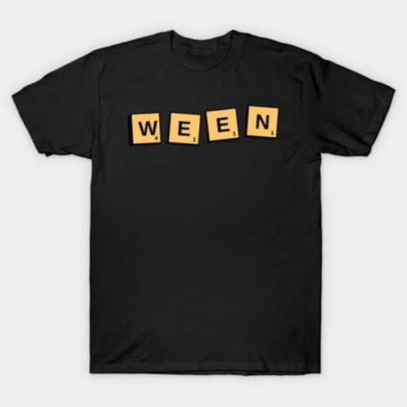 Ween Scrabble Points Funny Jam Band Nerd Humor Graphic Unisex T-Shirt, sizes up to 3XL