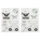 thumbnail image 1 of Sellos transparentes para manualidades, sellos transparentes de silicona con estampado de máquina de escribir para coche, patrones de búho, para álbumes de fotos DIY, 2 uds., 1 of 5