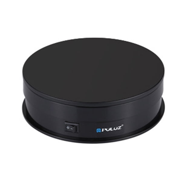 Matsuzay USB giratorio eléctrico tocadiscos soporte de exhibición de joyas soporte de exhibición para fotografía carga máxima 10Kg accesorios Accesorios de cámara y óptica Negro 30 centimetros