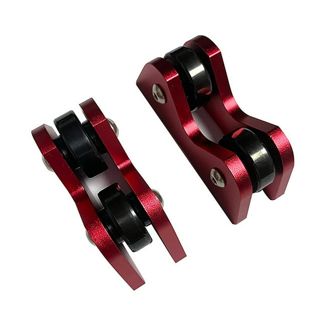 Graflsoa Testeur de Rectitude de Queue de Billard en Aluminium Portable - Paquet Double avec Boîte de Rangement, Rouge - Outil d'Alignement de Queue Léger et Durable pour la Maison et le Club
