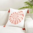 thumbnail image 4 of Charming Embroidered Seashell Down Filled Pillow, 4 of 5