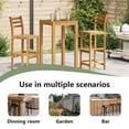 thumbnail image 5 of vidaXL Bar Chair Set of 2 Natural Wood Solid Acacia Wood Large, 5 of 8
