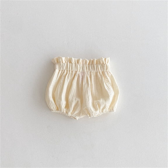 Xijirk Baby Girls Crinkle Bloomers Elastic Waist Casual Summer Shorts for Toddlers,18-24 Months