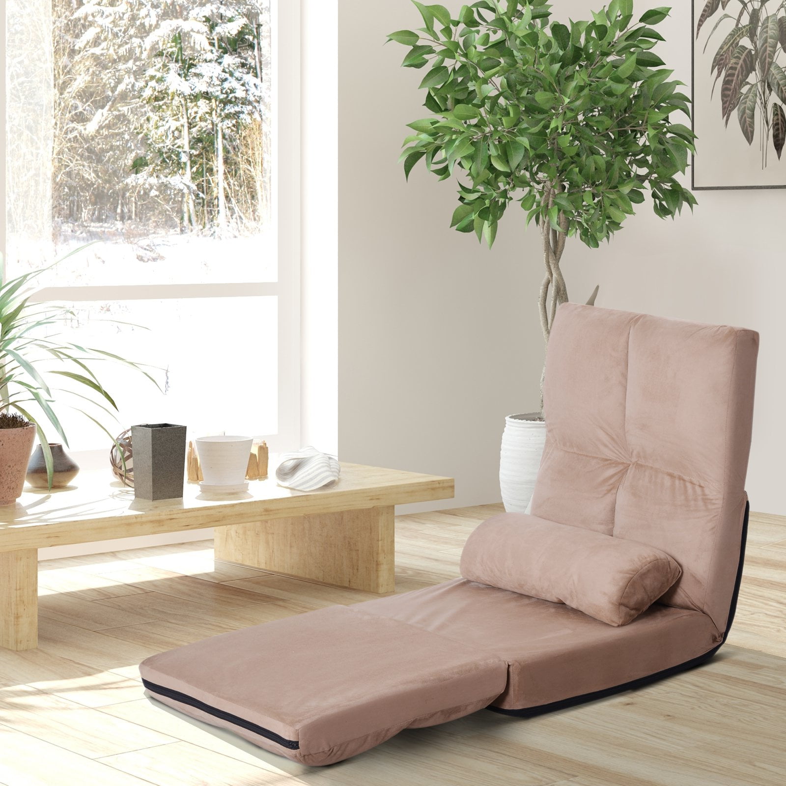 11-Position Floor Lazy Sofa Chair Adjustable Folding Couch Video 11-Position Floor Lazy Sofa Chair Adjustable Folding Couch Video