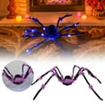 thumbnail image 2 of 51" Giant Lighted Halloween Spider Decor - Scary Hairy LED Spider with Glowing Eyes for Yard, Porch, Haunted House & Indoor Party Halloween Decorations, 2 of 5