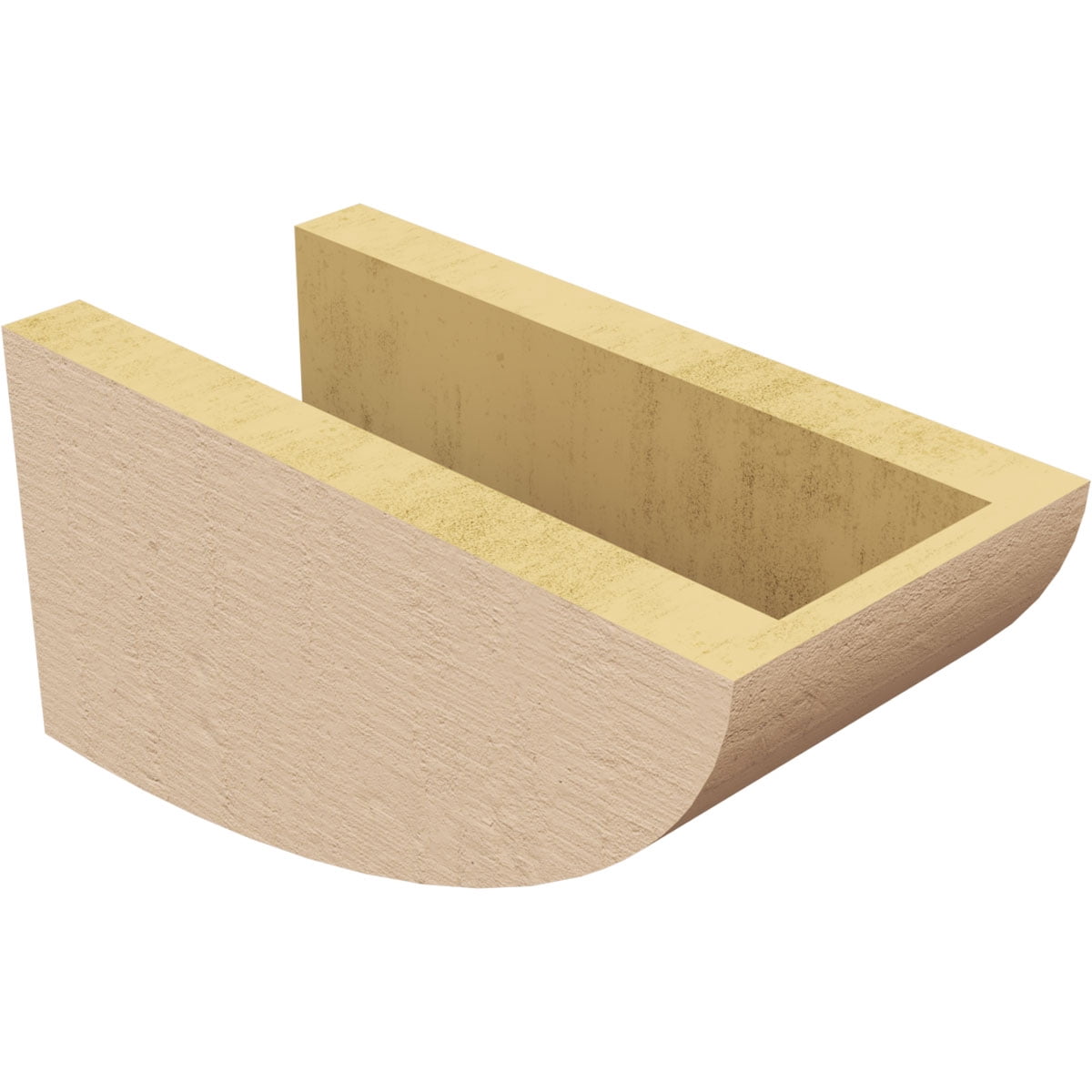 5"W x 10"D x 5"H Wide Durham Rough Cedar Woodgrain TimberThane Corbel, Primed Tan
