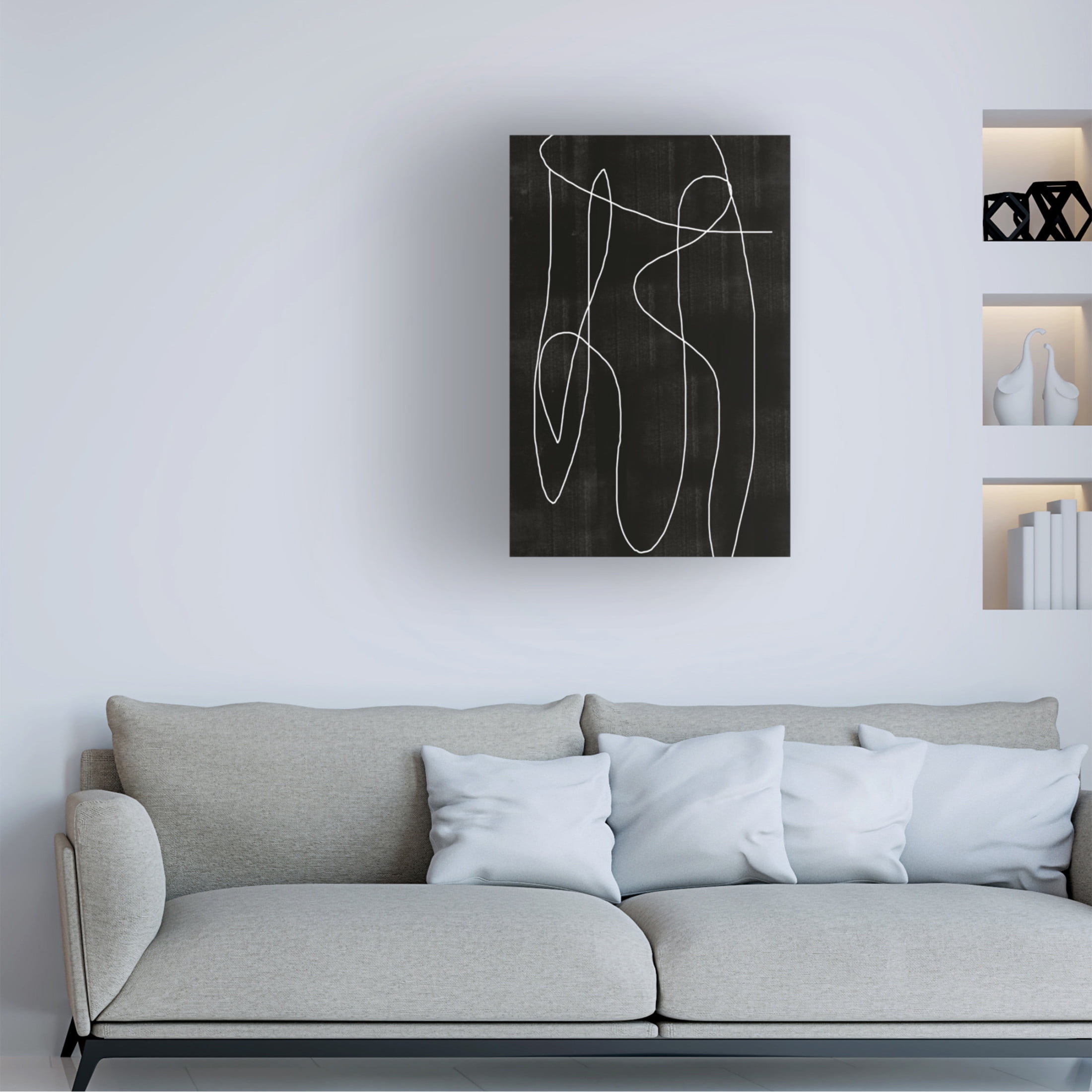Trademark Fine Art THE MIUUS STUDIO Abstract Line No2 Canvas Wall Art