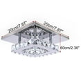 thumbnail image 4 of Diisunbihuo Modern Crystal Chandelier 7.9 Inches Led Ceiling Light Mini Square Flush Mount Ceiling Light for Bedrooms Dinning Rooms Hallway(Cool White,15W), 4 of 8