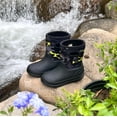 thumbnail image 2 of Boys Kids Rain Boots Toddler Snow Boots Winter Neoprene Warm Rubber Boots Waterproof Shoes Lightweight Child Memory Foam Comfortable no slip black camo size 1, 2 of 6