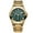 Gold, variant on Men's Gunmetal Stainless Steel Dress Watch Classic Quartz, Elegant Design, Water-Resistant (Gold)