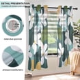 thumbnail image 5 of White Flowers and Green Leaves on Colorful Semi Sheer Curtains for Living Room Bedroom Set of 2 Insulated Window Drapes, 5 of 6