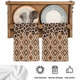 thumbnail image 5 of Brown Leopard Print Kitchen Towels Set of 4, Vintage Geometric Animals Print Absorbent Dish Towels for Kitchen, Microfiber Hand Towel, Quick Drying Tea Towel for Cleaning Decorative Dishcloths, 5 of 7
