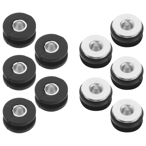 WORGEOUS 10pcs Motorcycle Fairing Bolt Set with Black Rubber Gaskets Replacement Seals for Motorcycle Fairing Fasteners and Screw Kit