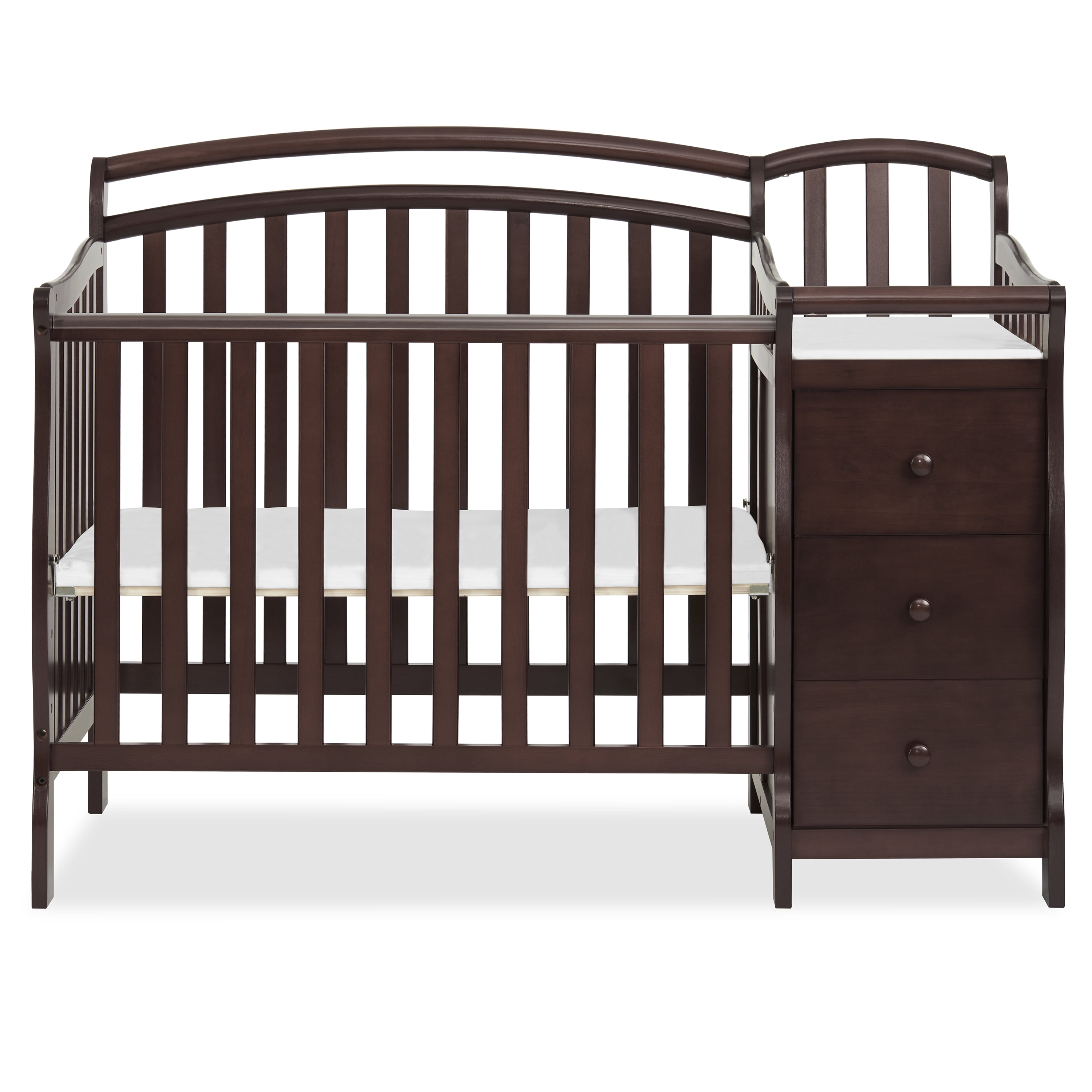 Dream On Me Casco 4-in-1 Mini Crib and Dressing Table, Espresso