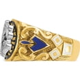 thumbnail image 3 of 14K Two-Tone Ibgoodman Men's Polished And Textured With Multi-Color Enamel Blue Lodge Master Masonic Ringsize 10 (Width 13.2) - Jbsp, 3 of 5
