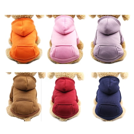 Niceauty Durable Pink Plush Dog Costume for Autumn and Winter Pet Wear Warm Clothes Size S