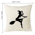 thumbnail image 3 of Wiueurtly Digital Printed Halloween Witch Silhouette Series Linen Cushion Home Cushion Core Not Included, 3 of 4