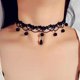 thumbnail image 1 of Collar de encaje de perlas CHAO estilo bohemio negro de 50 cm, 1 of 4