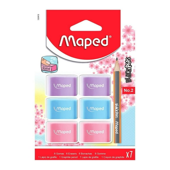 Gomas y Lápiz Maped 6 Piezas