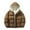 Coffee, variant on qolati Men's Hooded Puffer Jacket Winter Coat Warm Thickened Zip Up Color Block Quilted Padded Jackets with Pockets