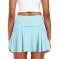 thumbnail image 6 of Cadmus Womens Pleated Tennis Golf Skorts High Waisted with Pockets Inner Shorts for Workout Pickleball,Light Blue,M, 6 of 7