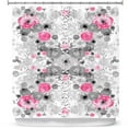thumbnail image 1 of Shower Curtains 70" x 84" from DiaNoche Designs by Julie Ansbro - Romantic Blooms Black White Pink, 1 of 1