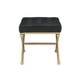 thumbnail image 5 of Hibler Ottoman Stool, Gold Base with Black Faux Leather, 5 of 7
