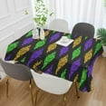thumbnail image 5 of Coolnut Mardi Gras Rectangle Tablecloth Spill-Proof Polyester Table Cloth Table Cover for Kitchen Dining Picnic Holiday Party Decoration, 54"x72", 5 of 7