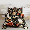 thumbnail image 2 of Castle Fairy Vintage Floral Daisy Twin Comforter Sets,Animal Cats Bedding Set, 2 of 8