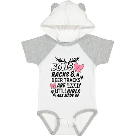 

Inktastic Hunting Season Bows Racks & Deer Tracks Gift Baby Girl Bodysuit