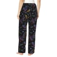 thumbnail image 3 of Goofa Lavender Flowers Printed Soft Pajama Pants for Women, Wide Leg Comfy Casual Lounge Yoga Pants-Large, 3 of 9
