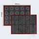 thumbnail image 2 of Silicone 30x40 cm Reversible Printed Macaron Puff Baking Mat Non-Stick Pastry Oven Cake Perforated Sheet Liner, 2 of 5
