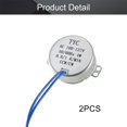 thumbnail image 4 of HUGFEGWE 2Pcs Synchronous Motor AC 110V 0.8-1RPM Turntable Motor CW/CCW Direction 4W TYC-50 D Shaft CJB91-112313, 4 of 7