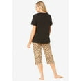 thumbnail image 2 of Dreams & Co. Plus Size 2-Piece Capri PJ Set, 2 of 6