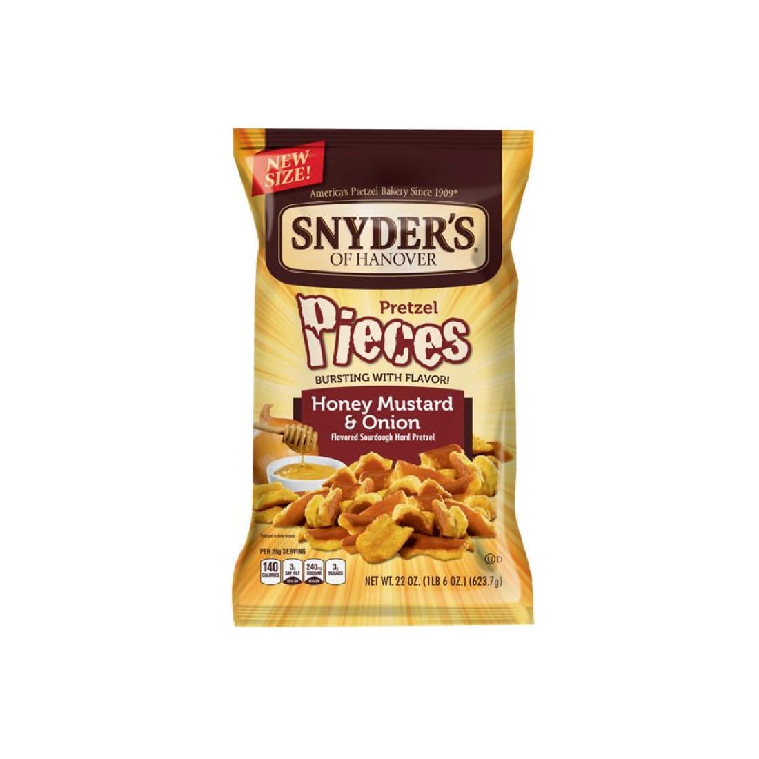 Snyders,  Honey Mustard & Onion Pretzel Pieces 22 oz